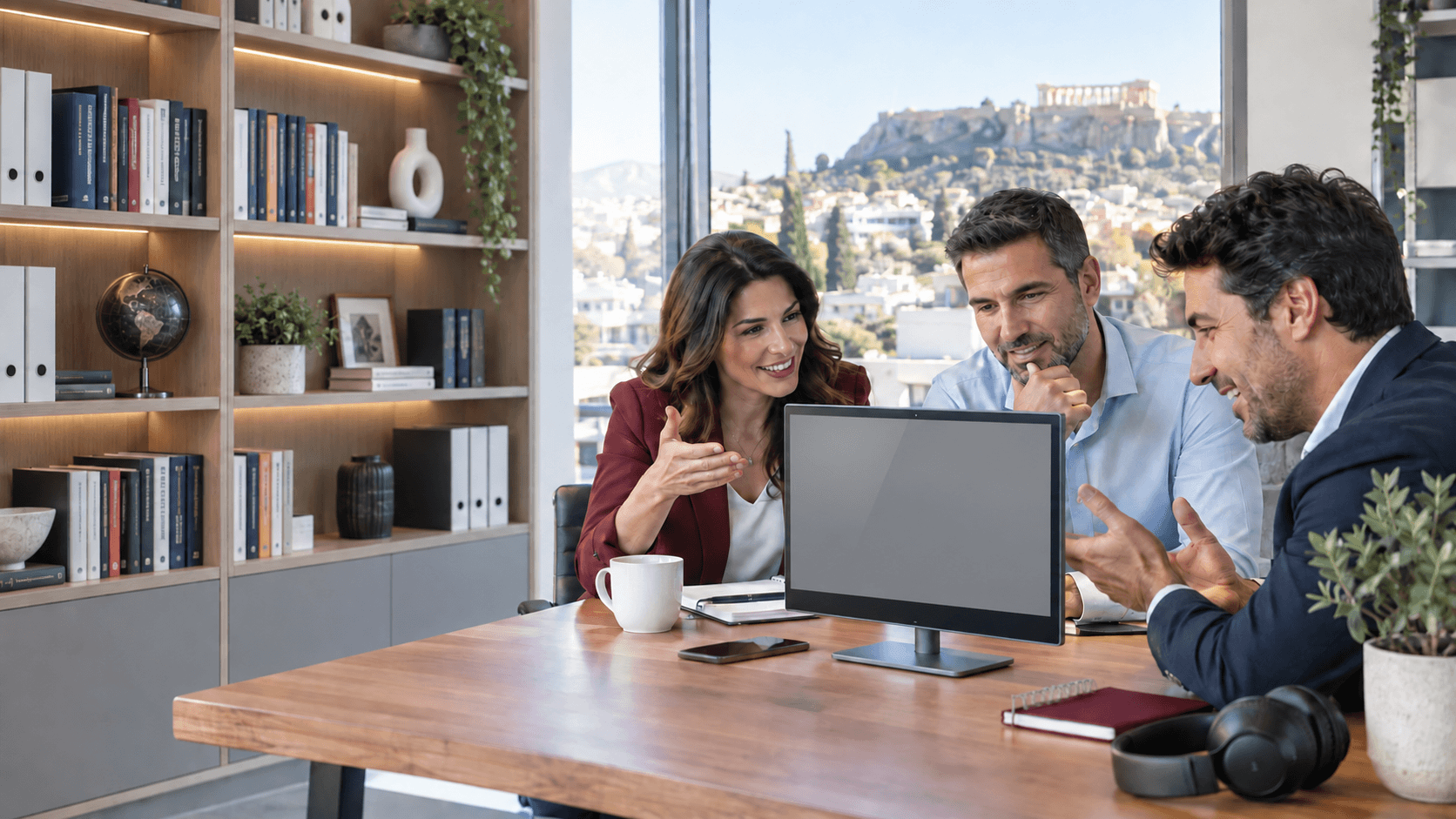 Επαγγελματίες σε live online μάθημα Business English Speaking και Emailing με καθηγητές MLC Athens