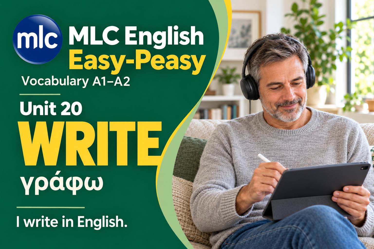 MLC English Easy-Peasy | Vocabulary A1–A2 | Unit 20 “write”